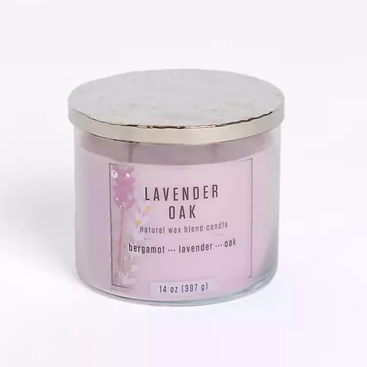 Candles>Kirklands Home Lavender Oak Triple Wick Jar Candle Purple
