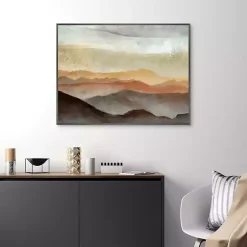 Kirklands Home Layered View II Framed Canvas Art Print, 40x30 in. Orange Best