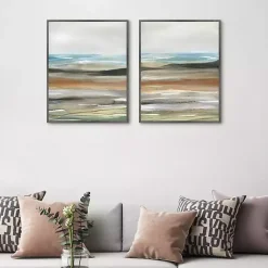 Kirklands Home Layers of Nature Framed Canvas Art Prints Multi