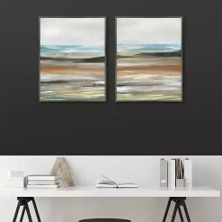 Kirklands Home Layers of Nature Framed Canvas Art Prints Multi