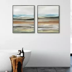 Kirklands Home Layers of Nature Framed Canvas Art Prints Multi