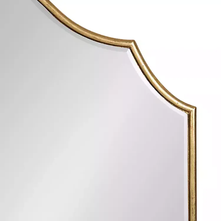 Kirklands Home Leanna Gold Arched Frame Mirror New