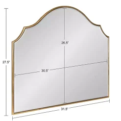 Kirklands Home Leanna Gold Arched Frame Mirror New