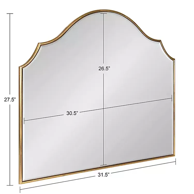 Kirklands Home Leanna Gold Arched Frame Mirror New