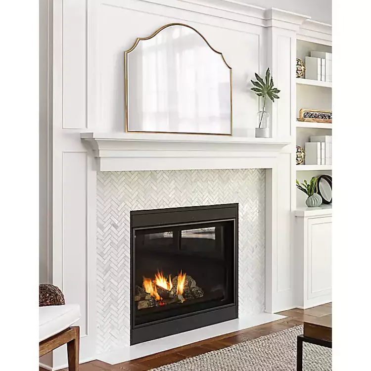 Kirklands Home Leanna Gold Arched Frame Mirror New