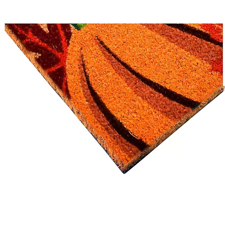 Fall>Kirklands Home Leaves and Pumpkins Fall Coir Doormat