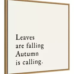 Fall>Kirklands Home Leaves Are Falling Poem Framed Wall Art