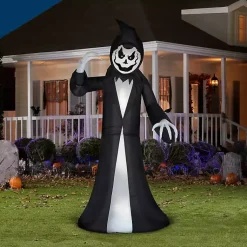 Halloween>Kirklands Home LED Animated Reaper Halloween Inflatable, 9.5 ft.