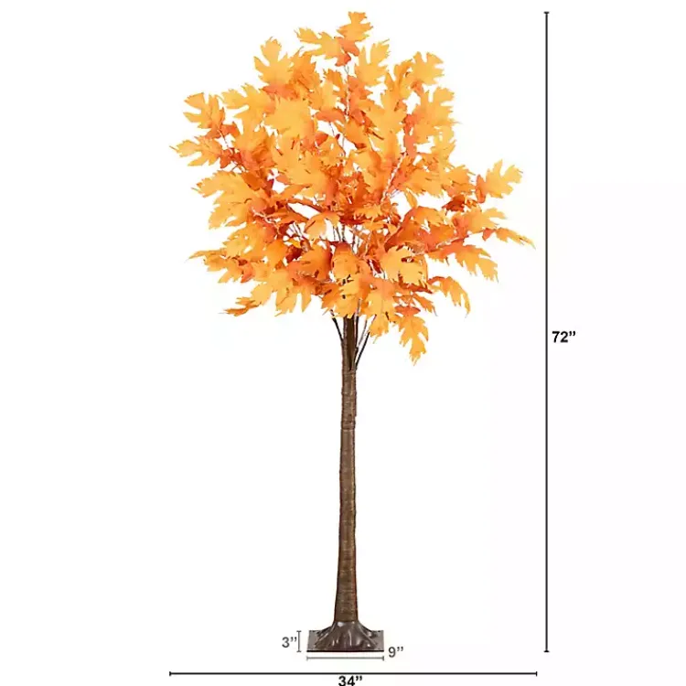 Fall>Kirklands Home LED Autumn Maple Tree, 6 ft. Orange