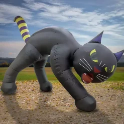 Halloween>Kirklands Home LED Cat Halloween Inflatable, 20 ft. Black