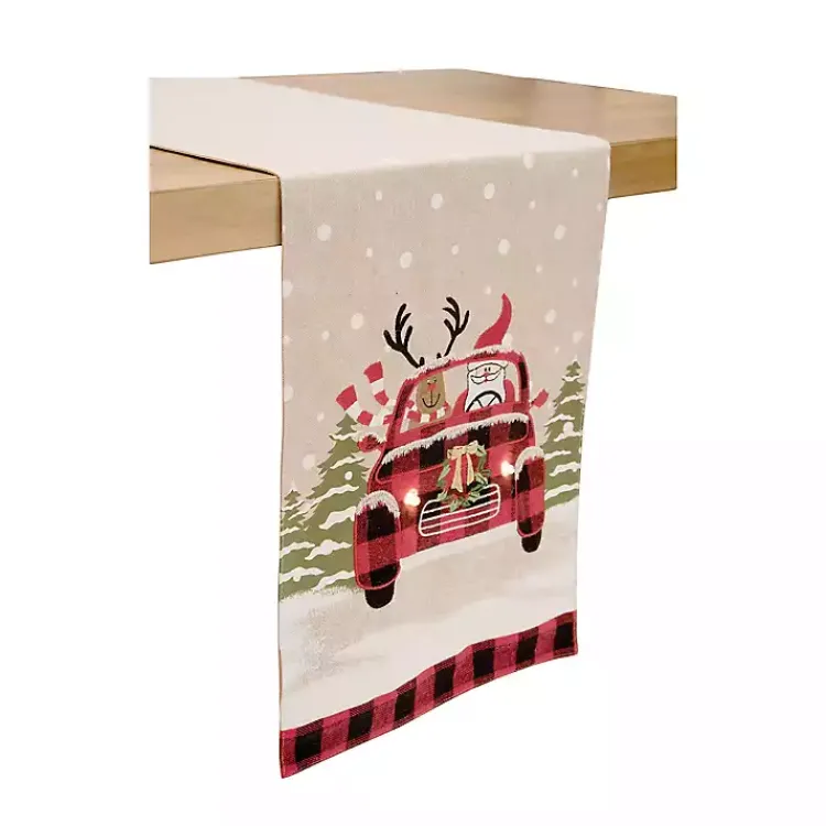 Christmas Dining & Entertaining>Kirklands Home LED Christmas Road Trip Table Runner