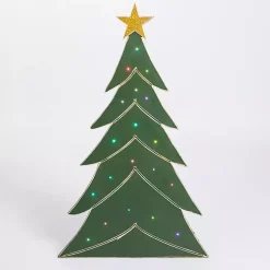 Outdoor Christmas Decorations>Kirklands Home LED Christmas Tree Porch Figurine Green
