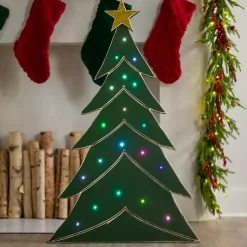 Outdoor Christmas Decorations>Kirklands Home LED Christmas Tree Porch Figurine Green