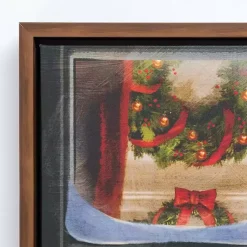 Christmas Art & Wall Decor>Kirklands Home LED Christmas Window Scene Canvas Art Print Multi