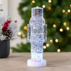 Christmas Decorations>Kirklands Home LED Glitter Nutcracker Snow Globe Clear