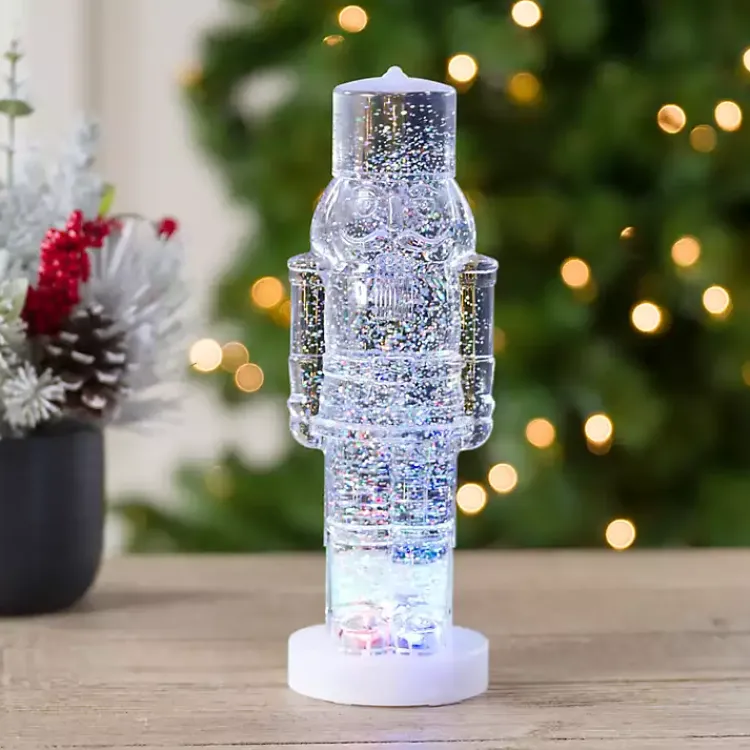 Christmas Decorations>Kirklands Home LED Glitter Nutcracker Snow Globe Clear
