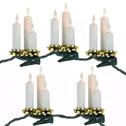 Christmas Tree Decorations>Kirklands Home LED Clip on Candle Cluster Christmas Lights White