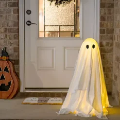 Halloween>Kirklands Home LED Fabric Ghost Decoration, 30 in. White