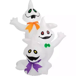 Halloween>Kirklands Home LED Ghost Trio Outdoor Inflatable White