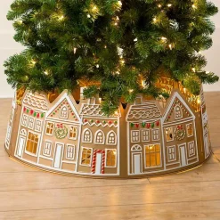 Christmas Tree Skirts & Collars>Kirklands Home LED Gingerbread Christmas Tree Collar, 26 in. Gold