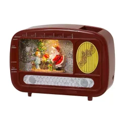 Christmas Decorations>Kirklands Home LED Holiday Radio Water Globe Red