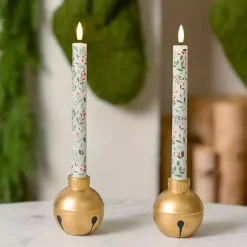 Flameless Candles>Kirklands Home LED Holly Taper Candles, Set of 2