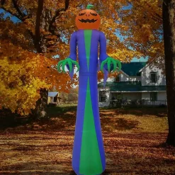 Halloween>Kirklands Home LED Jack O Lantern Halloween Inflatable, 12 ft.