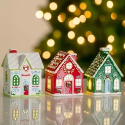 Christmas Decorations>Kirklands Home LED color Gingerbread Houses, Set of 3 Multi