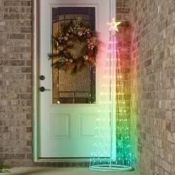 Outdoor Christmas Decorations>Kirklands Home LED Multicolor Outdoor Christmas Tree, 70 in.