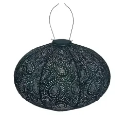 Kirklands Home LED Oval Outdoor Hanging Lantern Green Sale