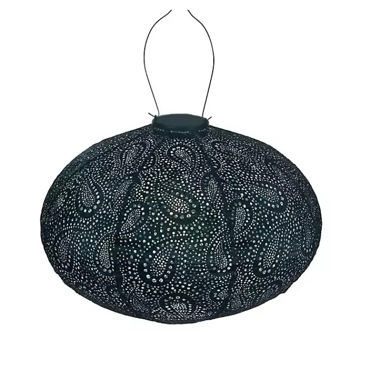 Kirklands Home LED Oval Outdoor Hanging Lantern Green Sale