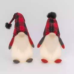 Christmas Decorations>Kirklands Home LED Plush Gnome Christmas Decorations, Set of 2