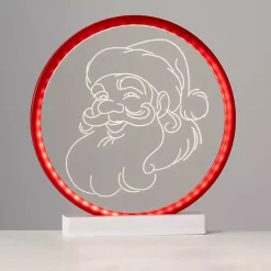 Christmas Decorations>Kirklands Home LED Santa Tabletop Christmas Decoration Red