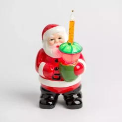 Christmas Decorations>Kirklands Home LED Santa with Bubble Light Figurine Red