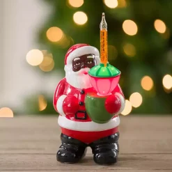 Christmas Decorations>Kirklands Home LED Santa with Bubble Light Figurine Multi