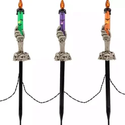 Halloween>Kirklands Home LED Skeleton Hand Candles, Set of 6 Multi