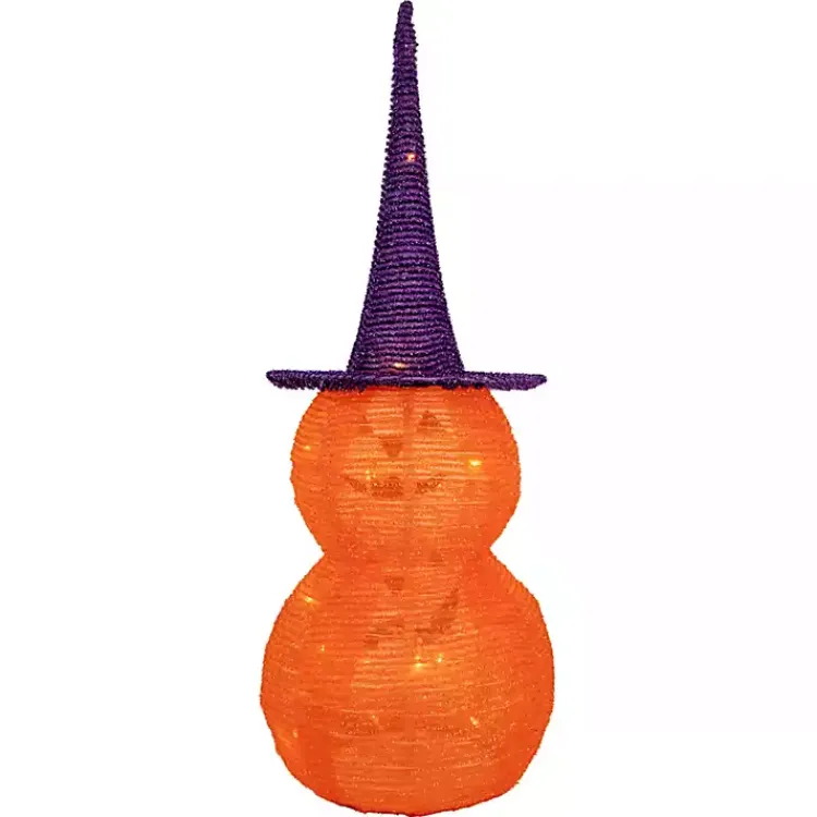 Halloween>Kirklands Home LED Stacked Jack O Lanterns Outdoor Decoration Orange
