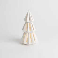 Christmas Decorations>Kirklands Home LED Geometric Christmas Tree, 7 in. White