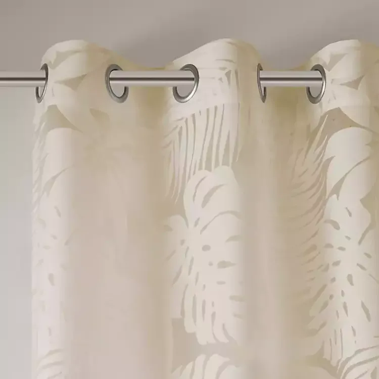 Kirklands Home Leilani Palm Leaf Curtain Panel, 84 in. Tan Discount