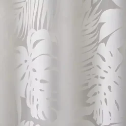 Kirklands Home Leilani Palm Leaf Curtain Panel, 63 in. White Sale