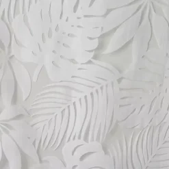Kirklands Home Leilani Palm Leaf Curtain Panel, 84 in. White Best