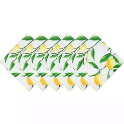 Kirklands Home Lemon Bliss Outdoor Napkins, Set of 6 Discount
