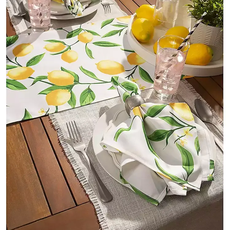 Kirklands Home Lemon Bliss Outdoor Napkins, Set of 6 Discount