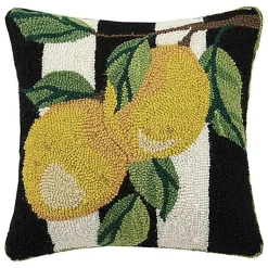 Pillows>Kirklands Home Lemon Branch Hooked Wool Pillow