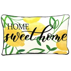 Kirklands Home Lemon Home Sweet Home Outdoor Lumbar Pillow Sale