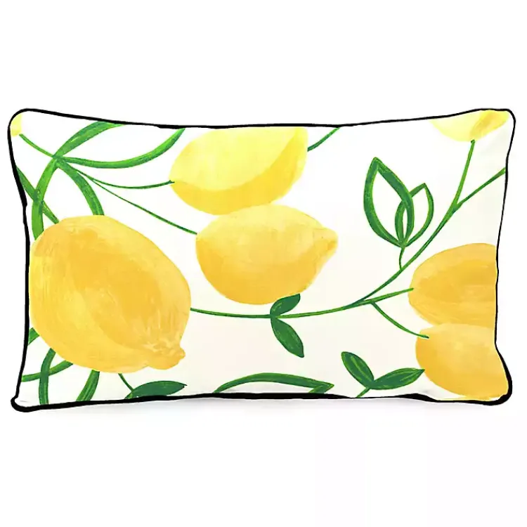 Kirklands Home Lemon Home Sweet Home Outdoor Lumbar Pillow Sale