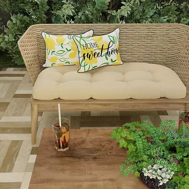 Kirklands Home Lemon Home Sweet Home Outdoor Lumbar Pillow Sale