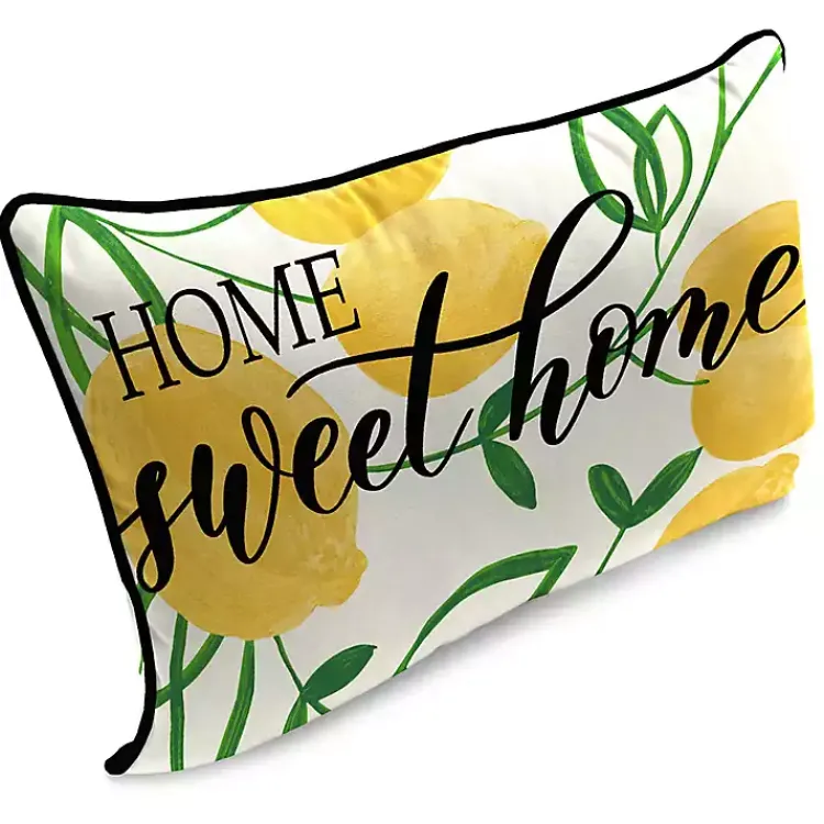 Kirklands Home Lemon Home Sweet Home Outdoor Lumbar Pillow Sale
