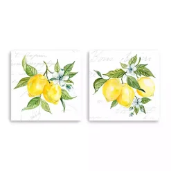 Kirklands Home Lemon Squeeze Canvas Art Prints, Set of 2 Outlet