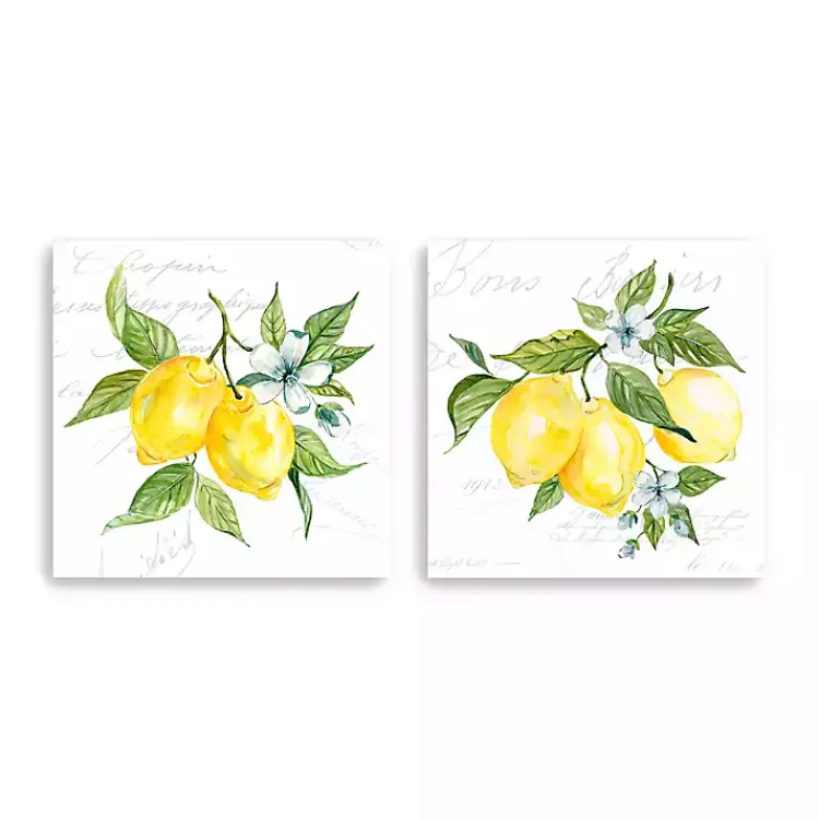 Kirklands Home Lemon Squeeze Canvas Art Prints, Set of 2 Outlet